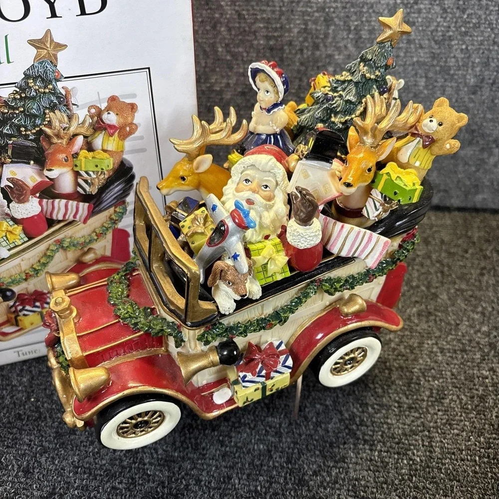 Vtg~Fitz & Floyd~Santa Mobile Musical~We Wish You a Merry Chrismtas~2005~IOB